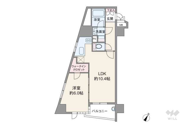 エステムプラザ市谷外濠公園:間取り図面
