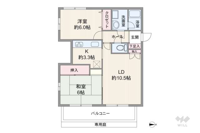 パレ東塚口2:間取り図面