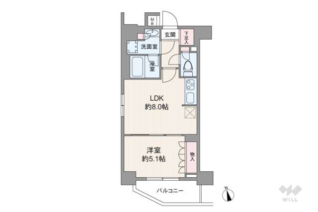 パークリュクス蒲田１丁目:間取り図面