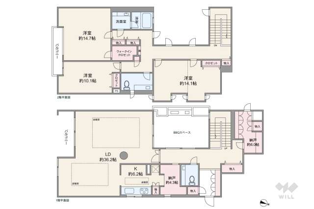 ラアトレ玉川瀬田　ウエストハウス:間取り図面