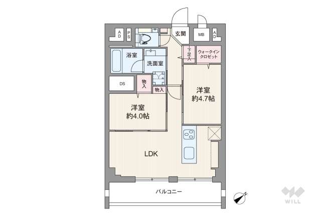 ゼームス坂パークハウス:間取り図面