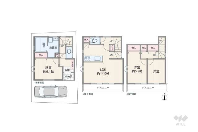 宝塚市泉町 一戸建て:間取り図面