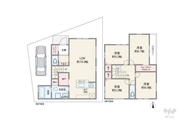 尼崎市東園田町1丁目 一戸建て:間取り図面
