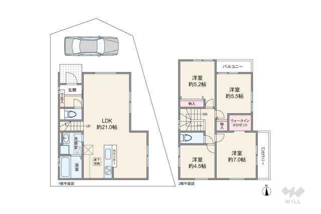尼崎市東園田町1丁目 一戸建て:間取り図面