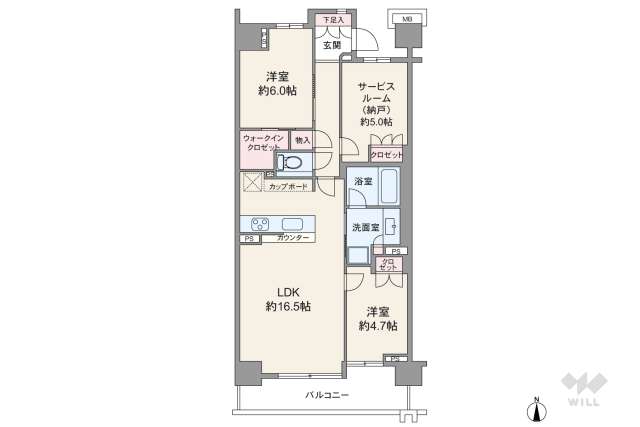 パークホームズ等々力八丁目:間取り図面