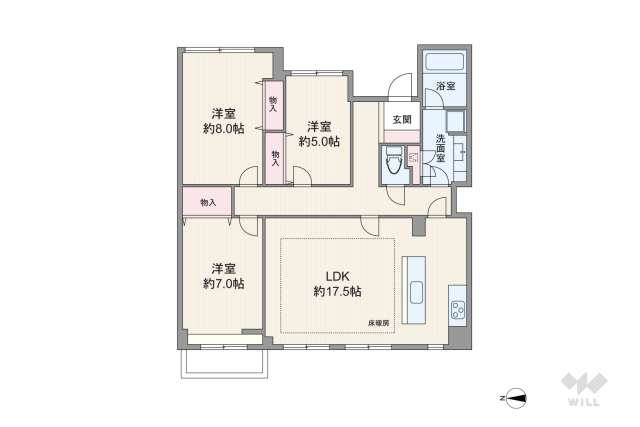 コートハウス駒沢:間取り図面