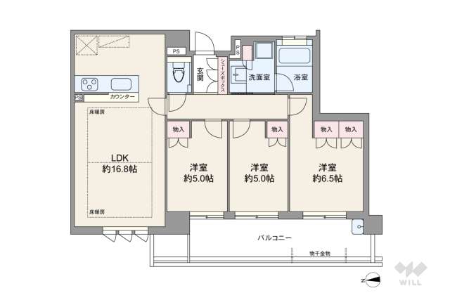 プレミスト茶屋ヶ坂駅前:間取り図面