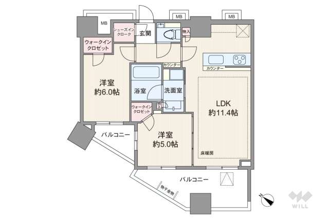 シティタワー武蔵小山:間取り図面