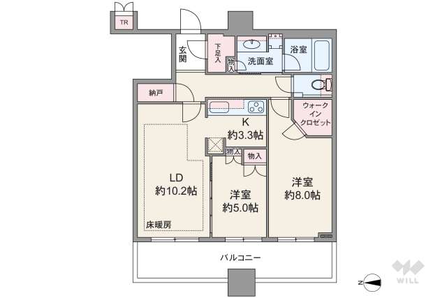 パークタワーグランスカイ:間取り図面