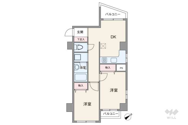 インペリアル青葉台フラット:間取り図面