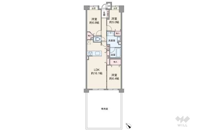 コスモヒルズ小豆沢公園:間取り図面