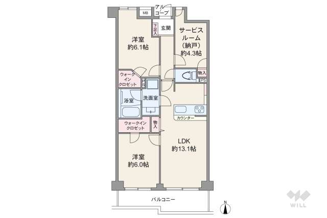 ロイヤルシャトー武蔵新城:間取り図面