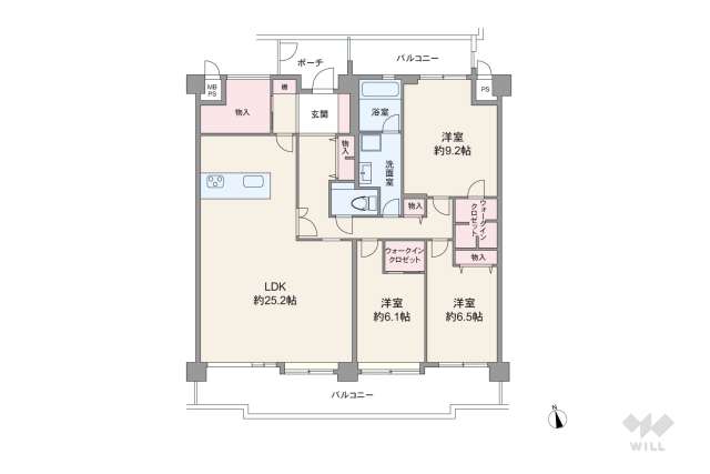 センターハイツ梅ヶ丘:間取り図面