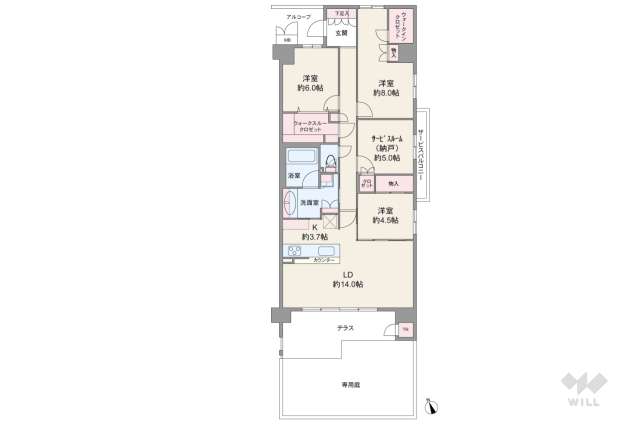 アルバックス覚王山ブランシェ:間取り図面