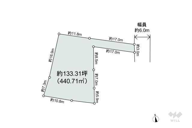 世田谷区中町2丁目 土地:間取り図面