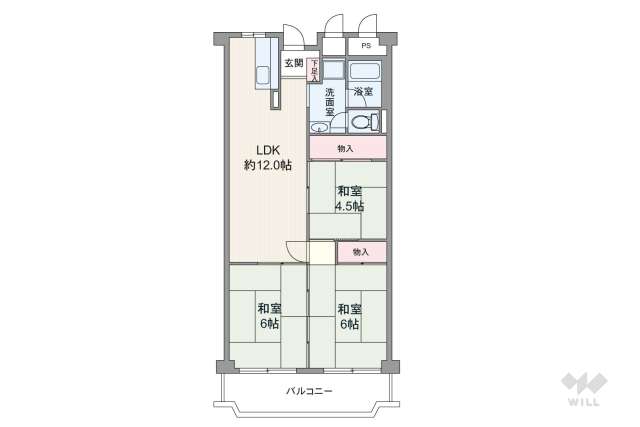 サンハイツ武庫之荘1号棟:間取り図面