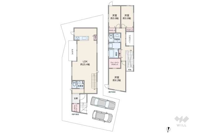 川西市花屋敷1丁目 一戸建て:間取り図面