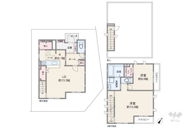 世田谷区岡本3丁目 一戸建て:間取り図面