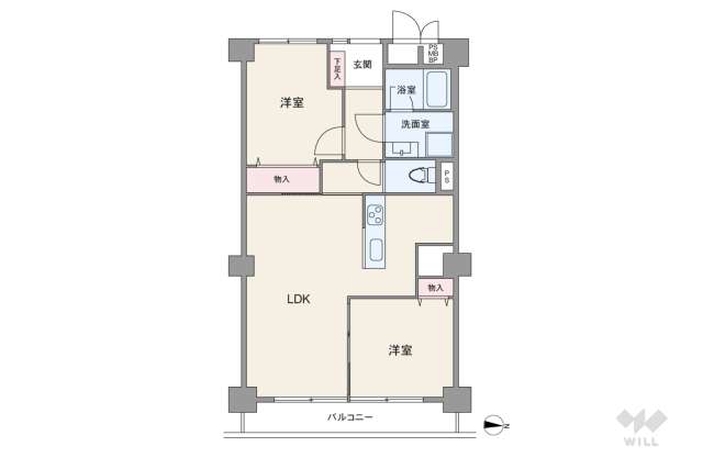 シティー逆瀬川:間取り図面