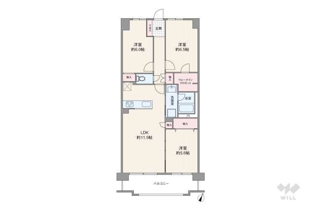 クレストコート金町:間取り図面