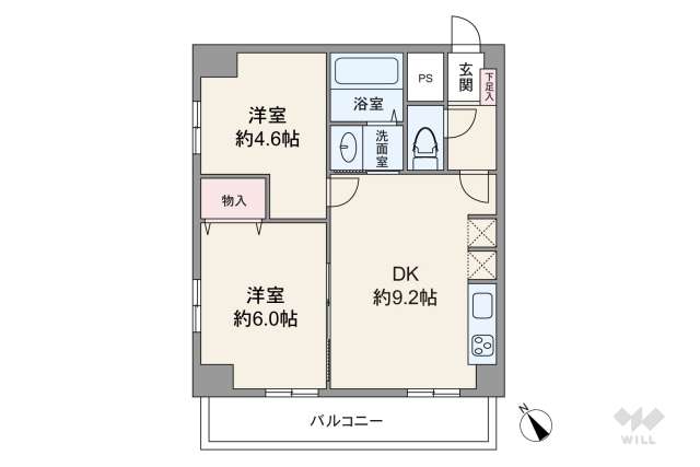ハイライフ用賀:間取り図面