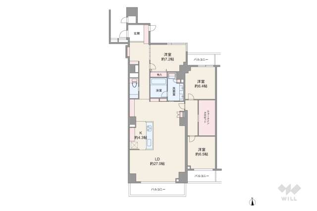 芦花公園プレスティージュ:間取り図面