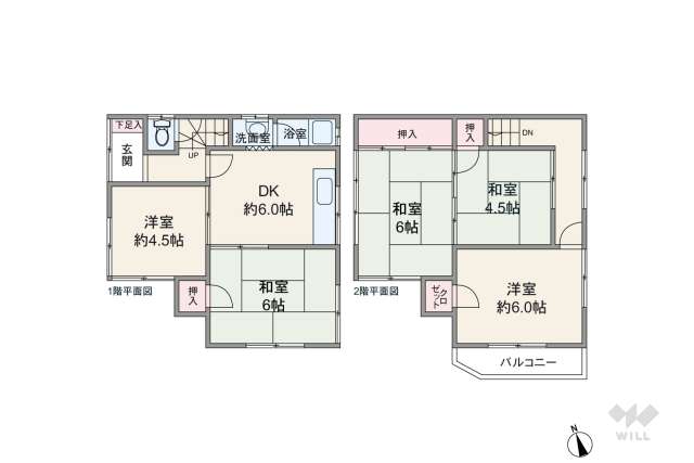 尼崎市大島1丁目 一戸建て:間取り図面