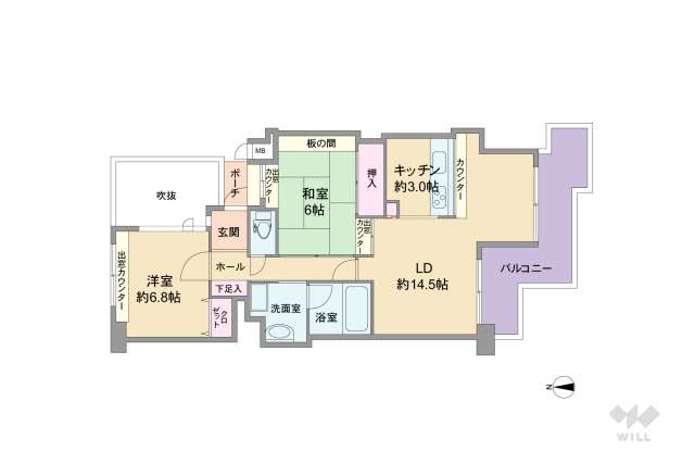 ラ・ビスタ宝塚サウステラス1番館:間取り図面