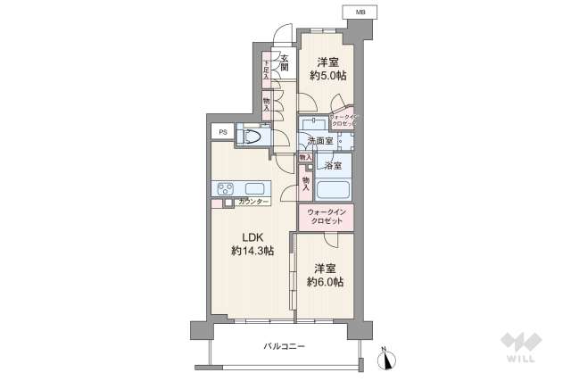 蘆花公園ザレジデンスフォレストコート:間取り図面