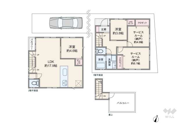 足立区伊興1丁目 一戸建て:間取り図面