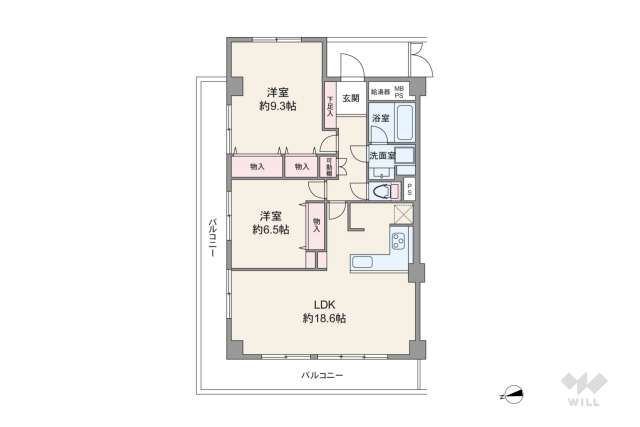 シャルマンコーポ梅屋敷:間取り図面