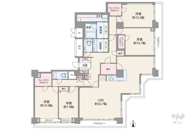 なかのサンクォーレ:間取り図面