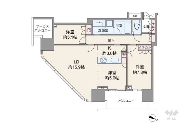 二子玉川ライズタワー＆レジデンスタワーセントラル:間取り図面