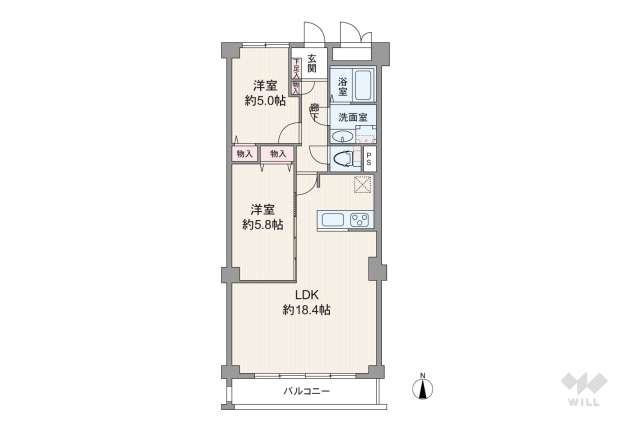 伊丹グリーンハイツ(西台):間取り図面
