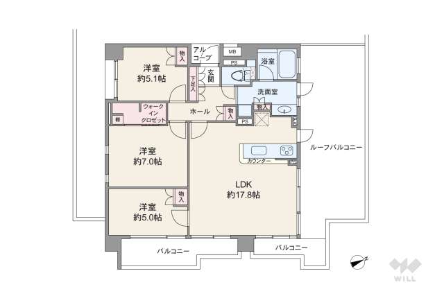 リビオ尾山台センシアハウス:間取り図面