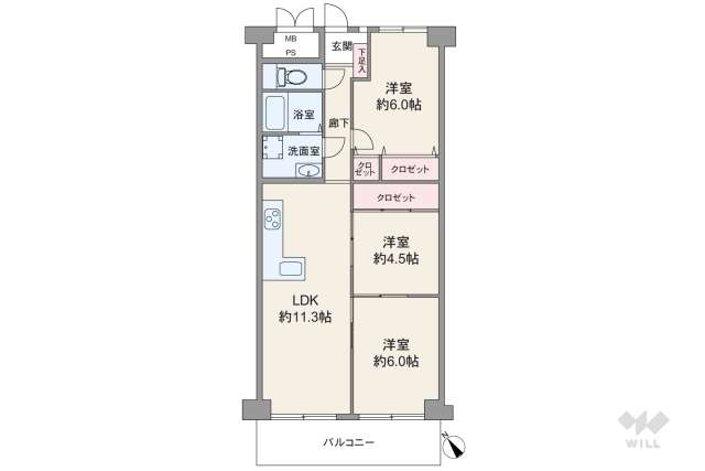 ライオンズマンション八事ガーデン参番館:間取り図面