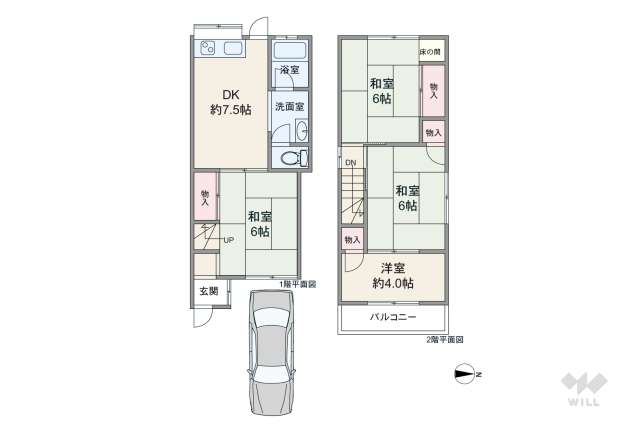 箕面市新稲6丁目 テラスハウス:間取り図面