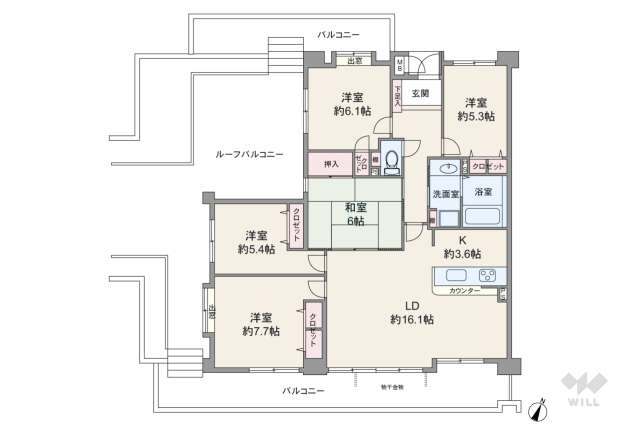 ユーステージ香流弐番館:間取り図面