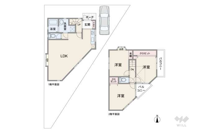 吹田市山田東1丁目 一戸建て:間取り図面