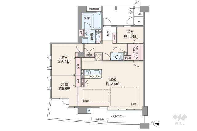 リーデンススクエア宝塚リバージュ:間取り図面