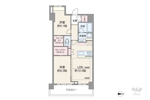 勝どきビュータワー:間取り図面