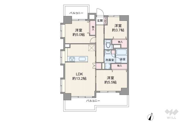 ライオンズマンション多摩川緑地:間取り図面
