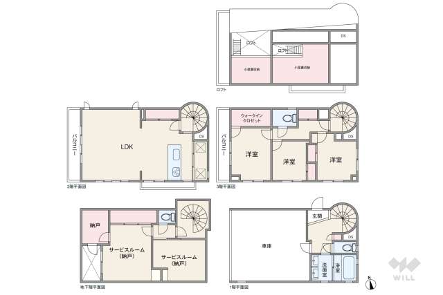 世田谷区瀬田2丁目 一戸建て:間取り図面