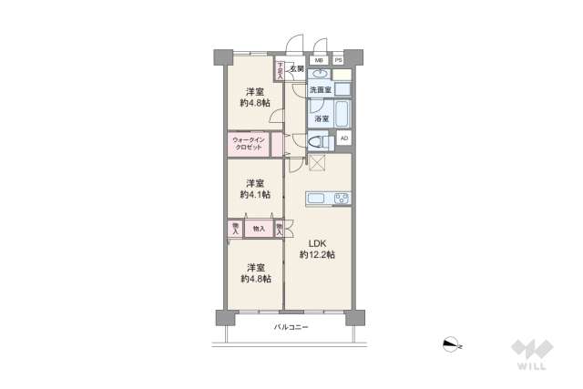 日商岩井芦花公園マンション:間取り図面