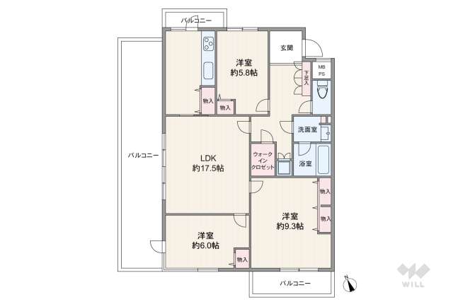 マンション雪谷テラス:間取り図面