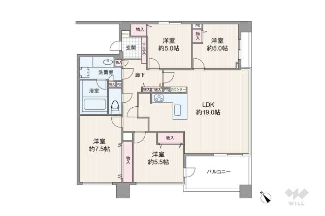 グランスイート岡本:間取り図面
