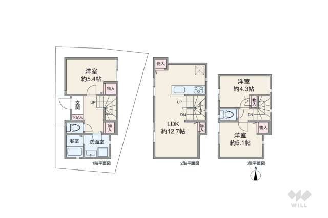 大田区西六郷3丁目 一戸建て:間取り図面