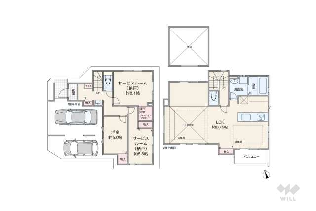 大田区西六郷1丁目 一戸建て:間取り図面