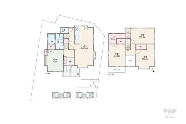 瀬戸市西山町2丁目 一戸建て:間取り図面