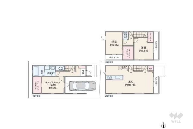 名古屋市守山区廿軒家 一戸建て:間取り図面